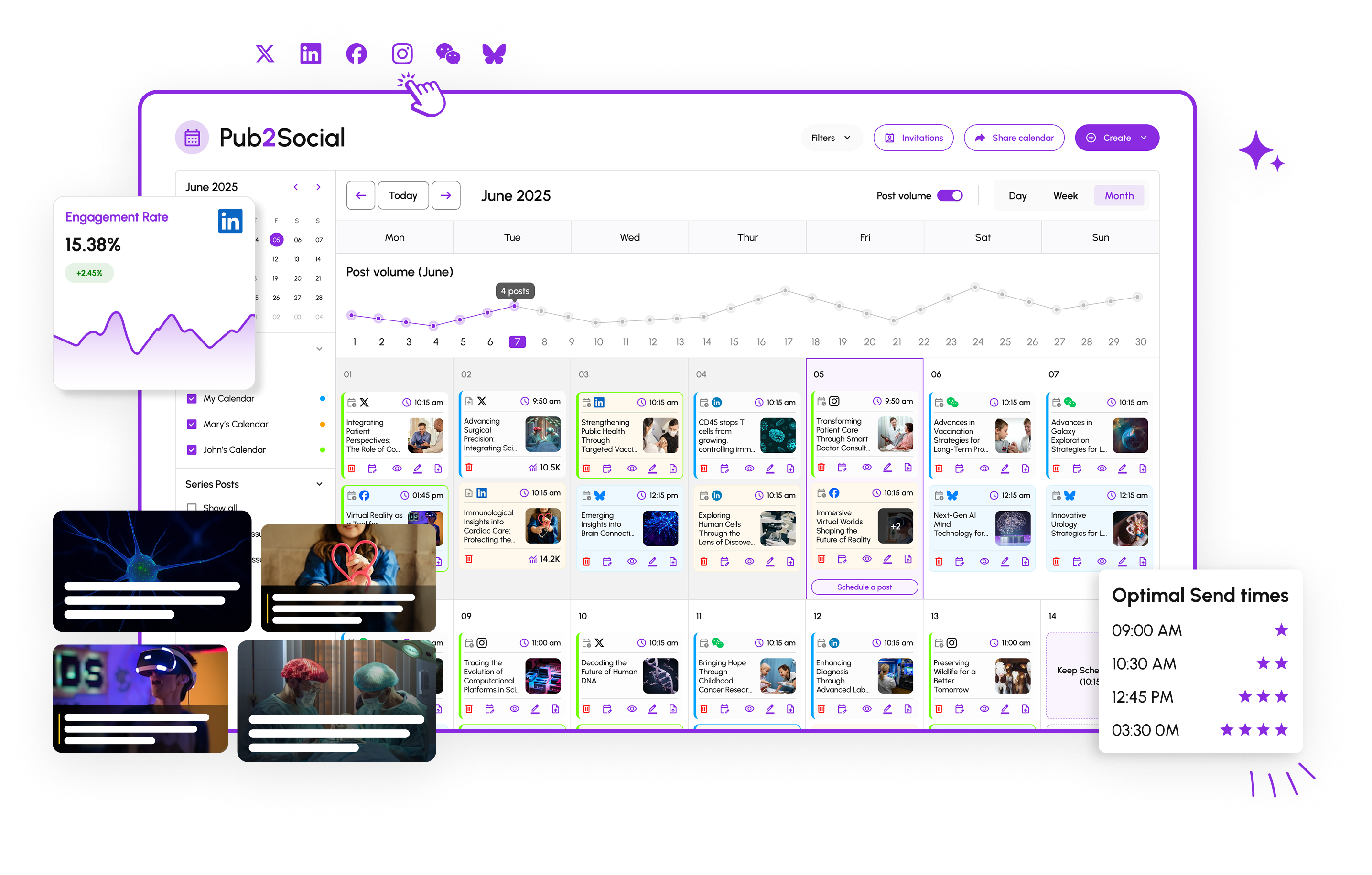 Pub2Calendar dashboard preview